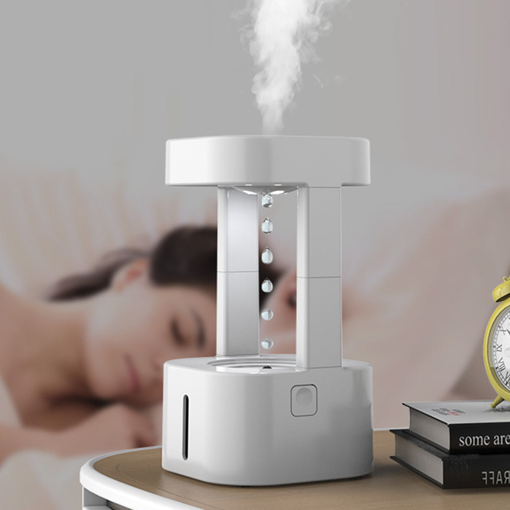 Anti-Gravity Water Drop Humidifier – 580ML Quiet Mist Maker for Home & Office | Air Conditioning & Cool Mist Spray Diffuser