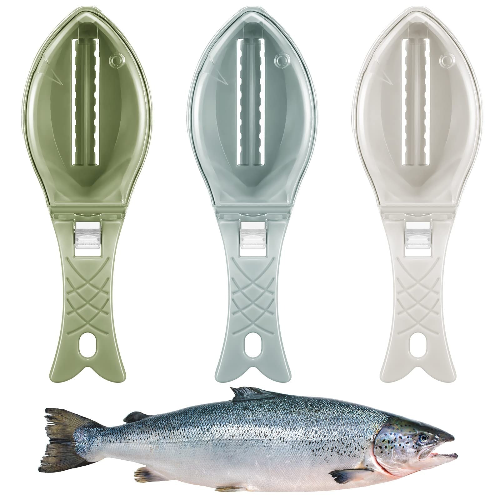 Fish Scale Remover Brush – Quick Scraping Fish Scaler Knife & Skin Peeling Cleaner Kitchen Tool