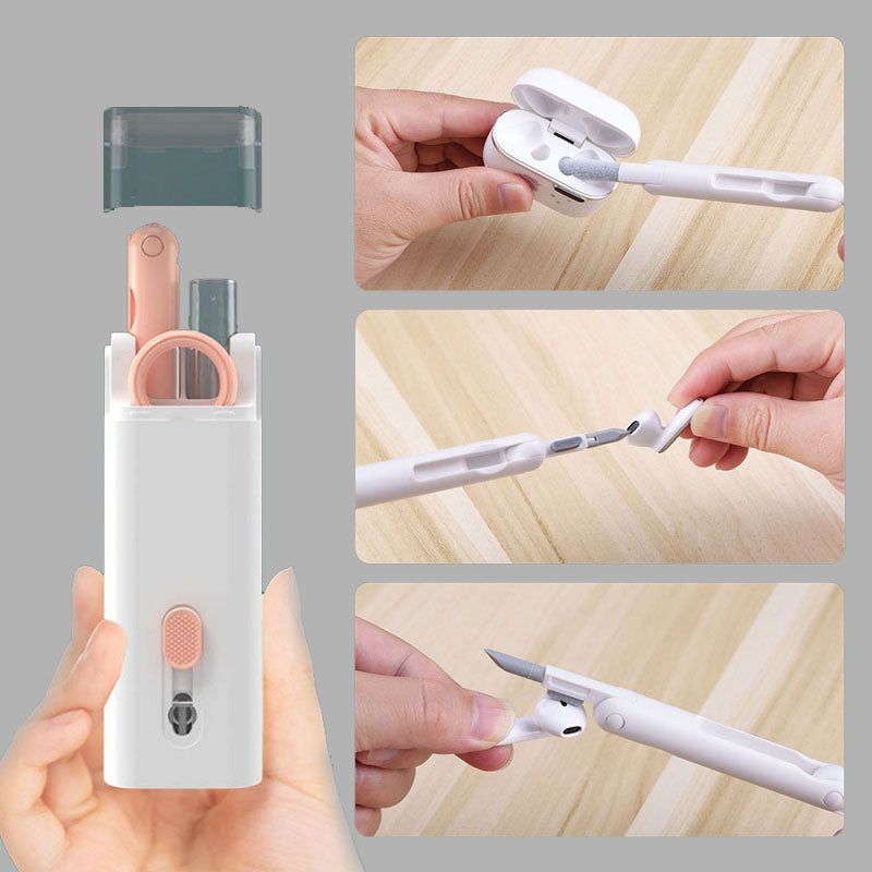 Multifunctional Cleaning Pen Set – Keyboard Cleaner Kit with Keycap Puller & Tools for Earbuds, Headsets & Electronics
