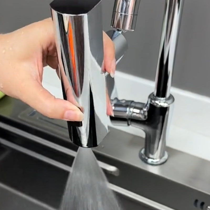 Universal Rotating Kitchen Faucet Nozzle – Splash-Proof Waterfall Outlet Bubbler Extension Tap Attachment
