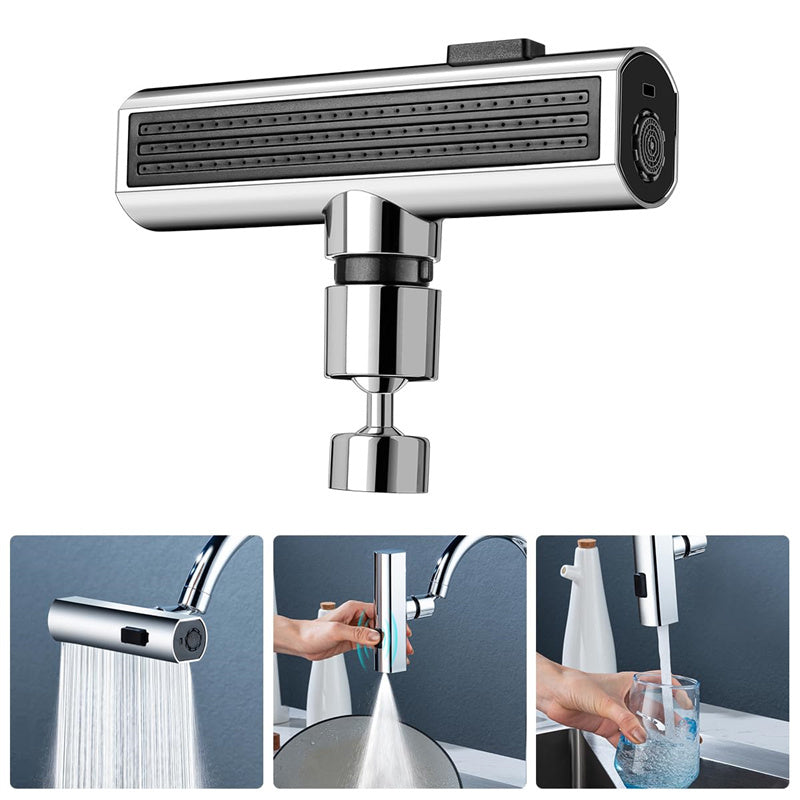 Universal Rotating Kitchen Faucet Nozzle – Splash-Proof Waterfall Outlet Bubbler Extension Tap Attachment