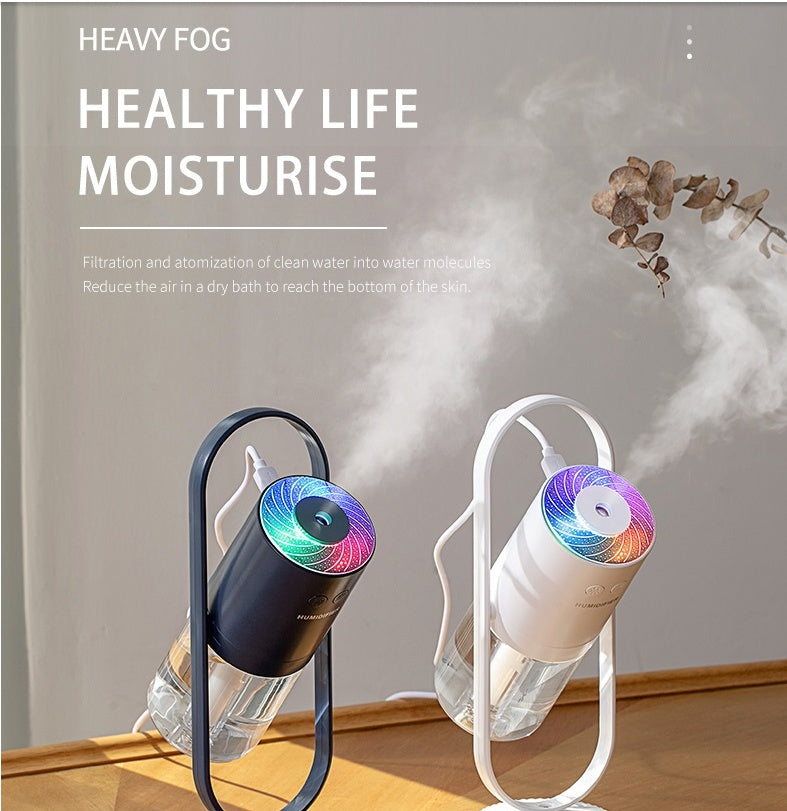 Magic Shadow USB Air Humidifier – Ultrasonic Mist Maker with Projection Night Light & Mini Air Purifier for Home, Car & Office