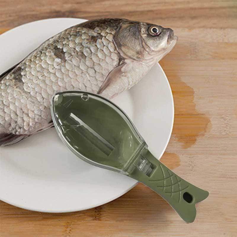 Fish Scale Remover Brush – Quick Scraping Fish Scaler Knife & Skin Peeling Cleaner Kitchen Tool
