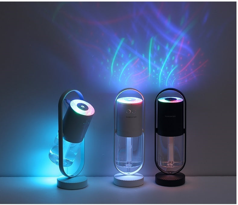 Magic Shadow USB Air Humidifier – Ultrasonic Mist Maker with Projection Night Light & Mini Air Purifier for Home, Car & Office