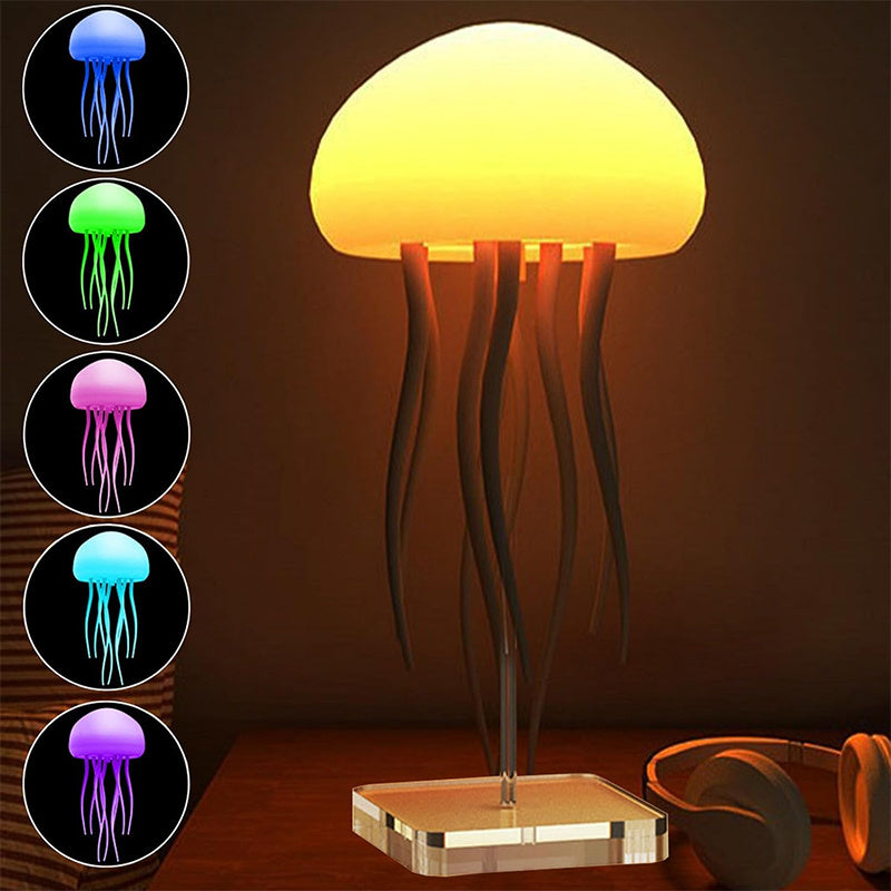 LED Jellyfish Lamp – Realistic Mood Night Light for Bedroom, Desk & Home Décor | Smart Portable Jellyfish Aquarium Lamp
