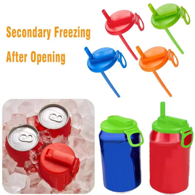 Reusable Soda Can Lid with Straw – Beverage Cup Cap Stopper for Cola, Beer, Juice & Standard Drink Cans