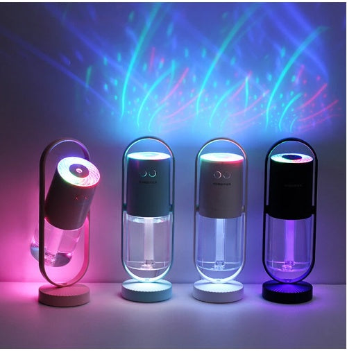 Magic Shadow USB Air Humidifier – Ultrasonic Mist Maker with Projection Night Light & Mini Air Purifier for Home, Car & Office