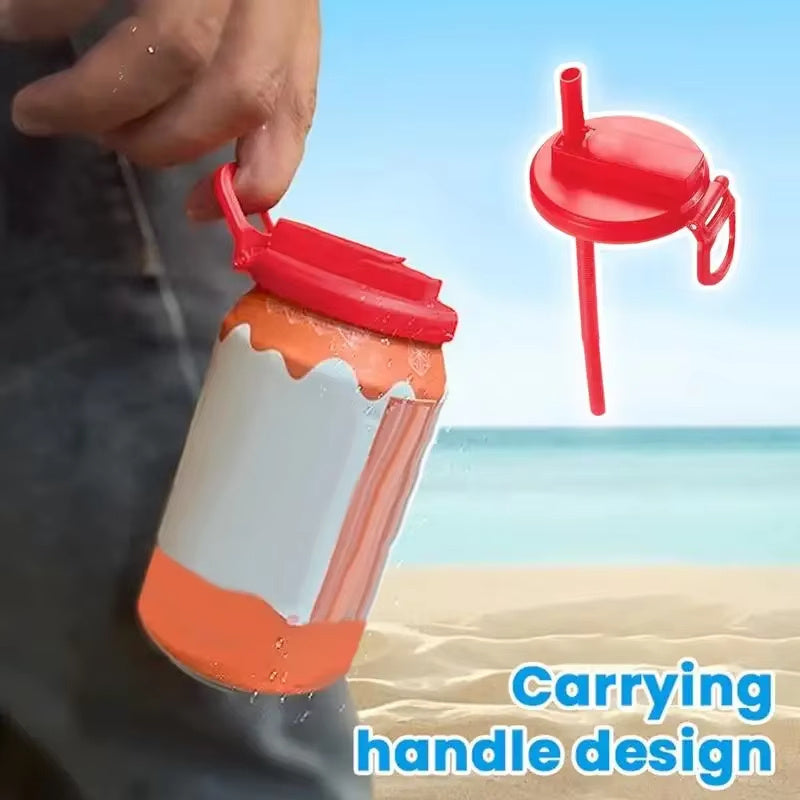 Reusable Soda Can Lid with Straw – Beverage Cup Cap Stopper for Cola, Beer, Juice & Standard Drink Cans