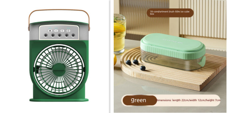 Portable USB Air Conditioner Fan – 5 Spray Mist Modes, 7-Color LED Light, 600ML Water Tank Air Cooler & Humidifier