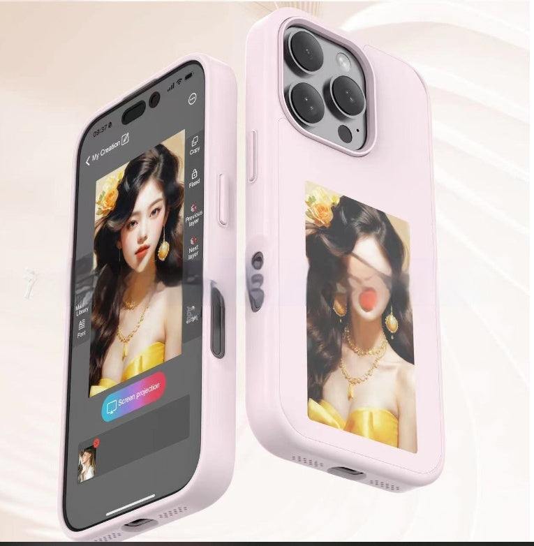 E-Ink Screen Phone Case – Battery-Free Personalized Projection Luxury Designer Phone Cover