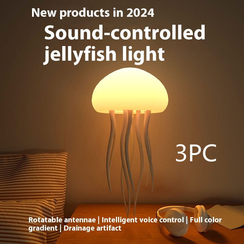 LED Jellyfish Lamp – Realistic Mood Night Light for Bedroom, Desk & Home Décor | Smart Portable Jellyfish Aquarium Lamp