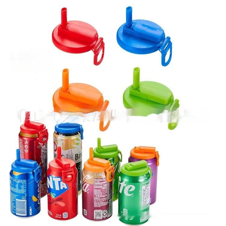 Reusable Soda Can Lid with Straw – Beverage Cup Cap Stopper for Cola, Beer, Juice & Standard Drink Cans
