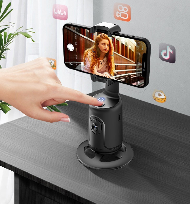 360° Auto Face Tracking Smart Gimbal – AI Phone Holder Stabilizer for Video, Vlog & Live Streaming