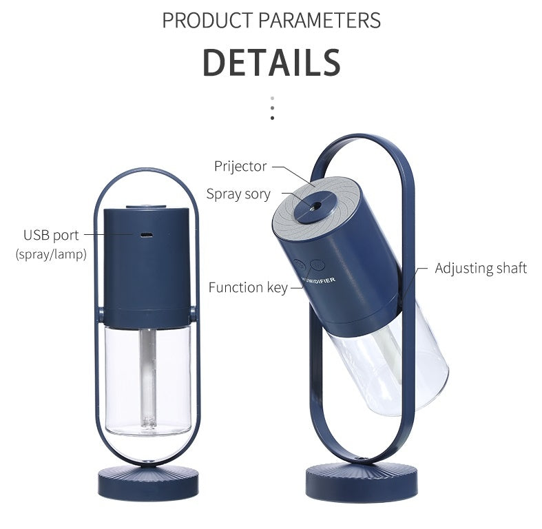 Magic Shadow USB Air Humidifier – Ultrasonic Mist Maker with Projection Night Light & Mini Air Purifier for Home, Car & Office