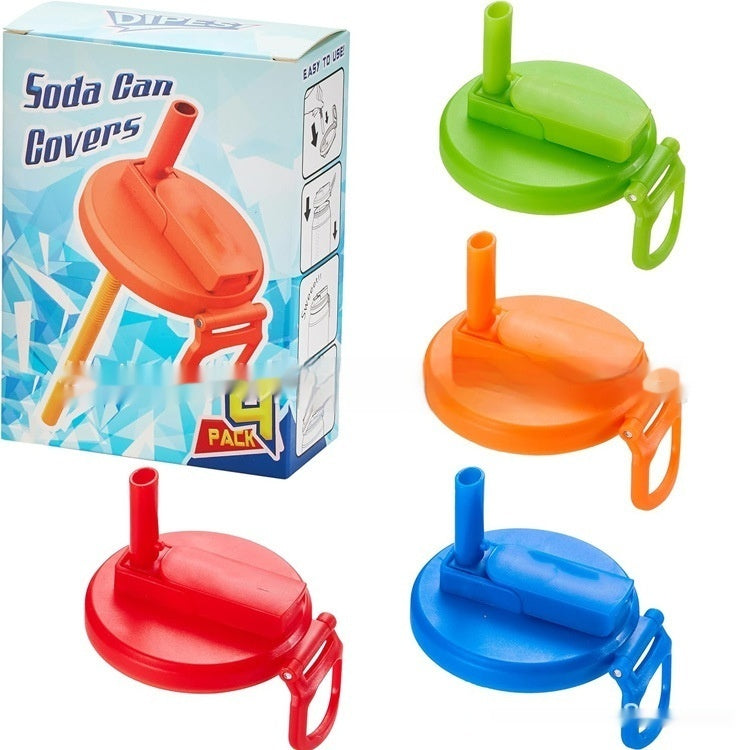 Reusable Soda Can Lid with Straw – Beverage Cup Cap Stopper for Cola, Beer, Juice & Standard Drink Cans
