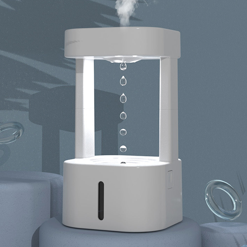 Anti-Gravity Water Drop Humidifier – 580ML Quiet Mist Maker for Home & Office | Air Conditioning & Cool Mist Spray Diffuser