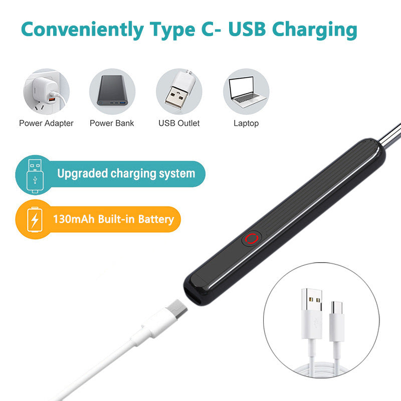 NE3 Wireless Ear Cleaner Otoscope – Ear Wax Removal Tool with Camera, LED Light & Endoscope Cleaning Kit for iPhone