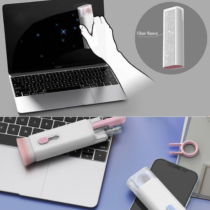 Multifunctional Cleaning Pen Set – Keyboard Cleaner Kit with Keycap Puller & Tools for Earbuds, Headsets & Electronics