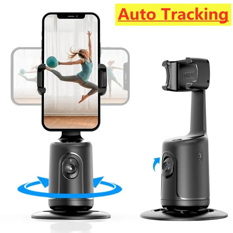 360° Auto Face Tracking Smart Gimbal – AI Phone Holder Stabilizer for Video, Vlog & Live Streaming